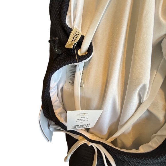 ONIA Women's Anya Back Tie One-Piece Swimsuit Deep Navy XS NWT - Picture 11 of 12